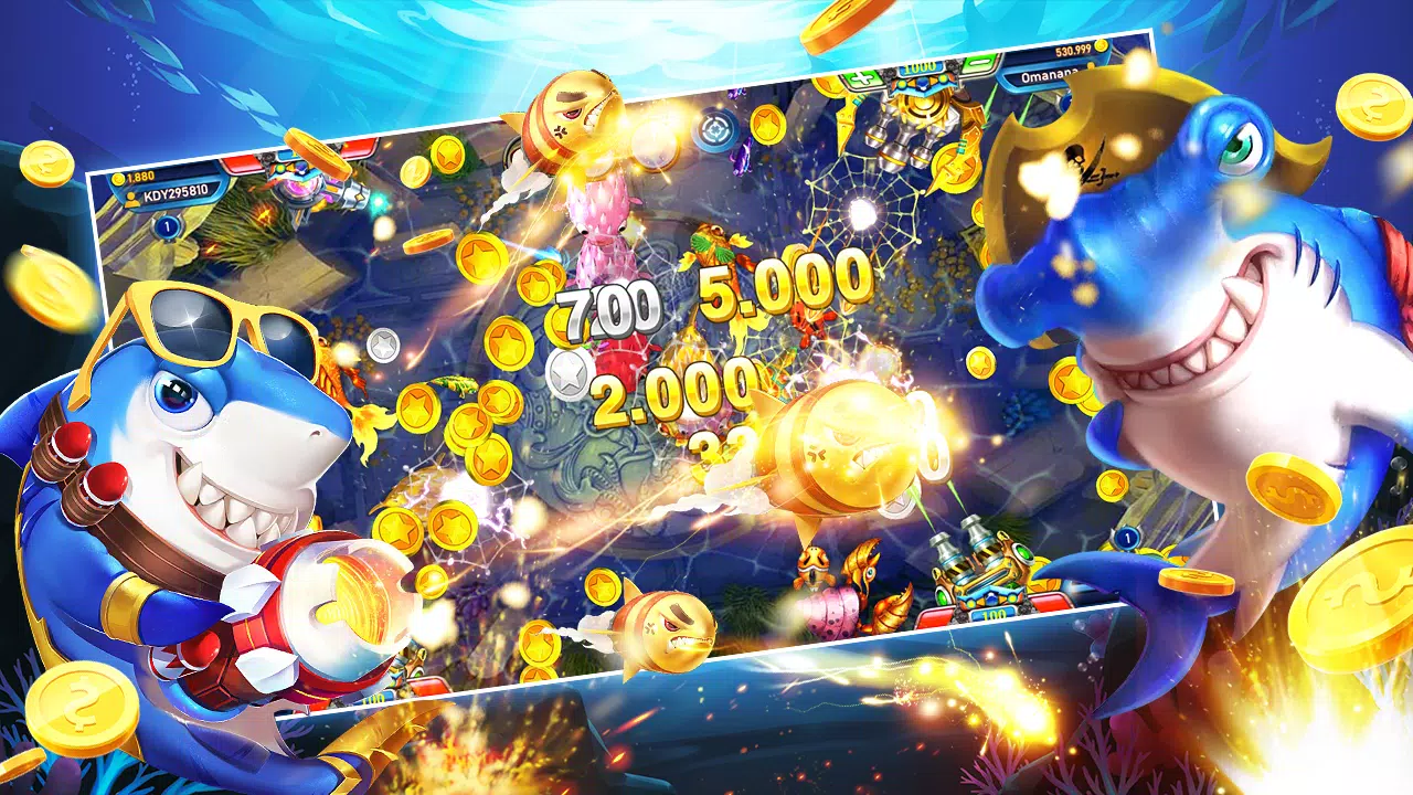หน้าจอเกมยิงปลาบรรยากาศใต้น้ำของ bng55